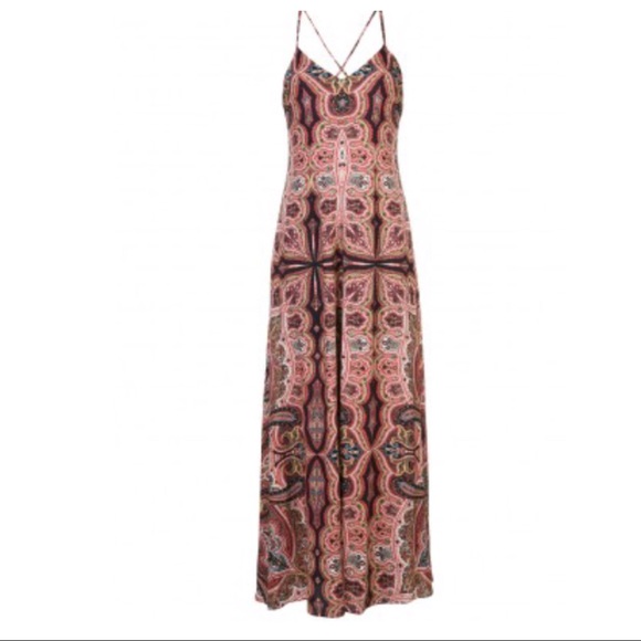 ALICE AND OLIVIA PAISLEY PRINT MAXI SLIP DRESS - Picture 5 of 5
